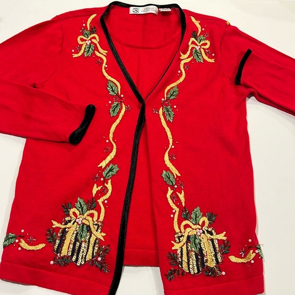 Vintage - Studio Collection - small, holiday sweater/faux tank - Picture 1 of 11